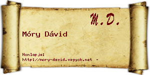 Móry Dávid névjegykártya